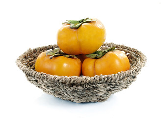 persimmon close up on background
