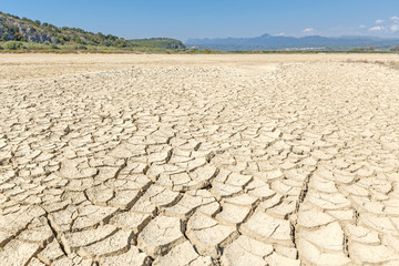 Arid soil background. Desert scene.