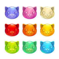 Cute jelly cat faces.