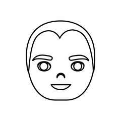 cartoon man face icon