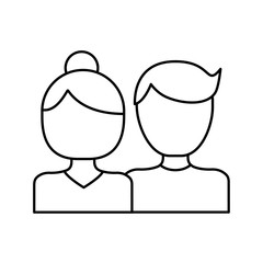 Obraz premium avatar couple icon