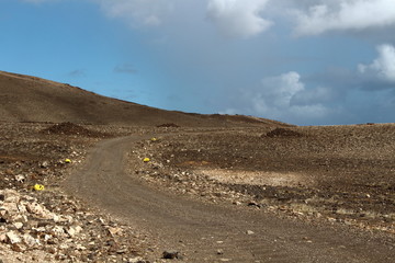Schotterstraße Lanzarote