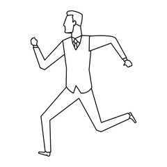 businessman running energetic dynamic concept