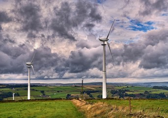 Wind Turbines on a Windy Pennine Moor
