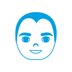 cartoon man face icon