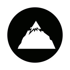 success icon mountain peak as aim achievement or leadership