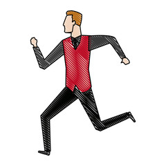 businessman running energetic dynamic concept