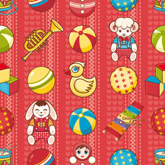 Child toy seamless pattern. Design element for postcard, banner, flyer