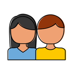 Fototapeta premium avatar couple icon