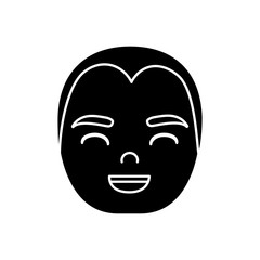 cartoon man face icon