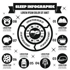Sleep infographic concept, simple style