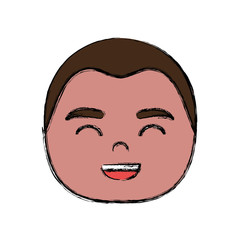 cartoon man face icon