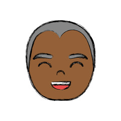 cartoon man face icon