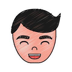 cartoon man face icon