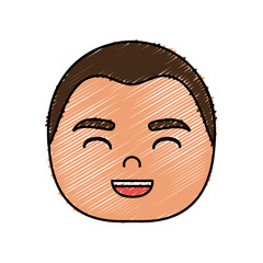 cartoon man face icon