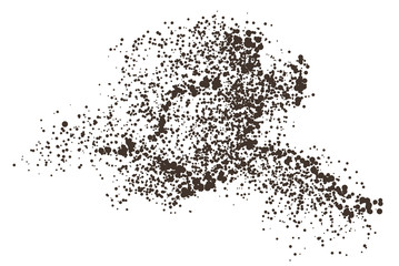 Fast running man abstract illustration. Divergent particles vector concept