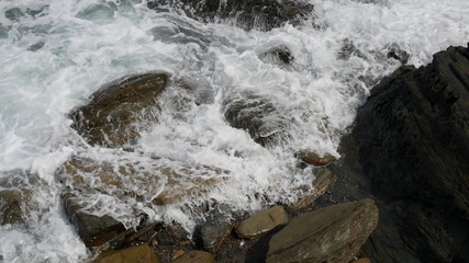 Waves on the rock