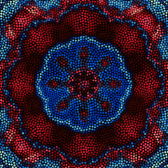 Seamless background. Mosaic art pattern of small circles. Polka dot pattern.