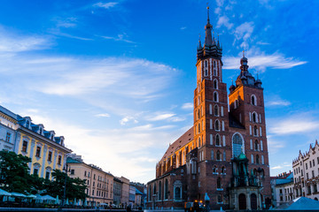 antique Church building in Krakow, Poland