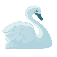  images of swan in a simple style on a white background.
