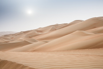 Rub al Khali Desert in het lege kwartier, in Abu Dhabi, Verenigde Arabische Emiraten