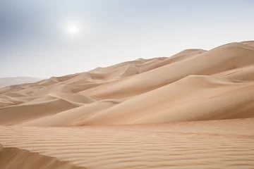 Fototapete Sandige Wüste Rub al-Khali-Wüste im leeren Viertel in Abu Dhabi, Vereinigte Arabische Emirate