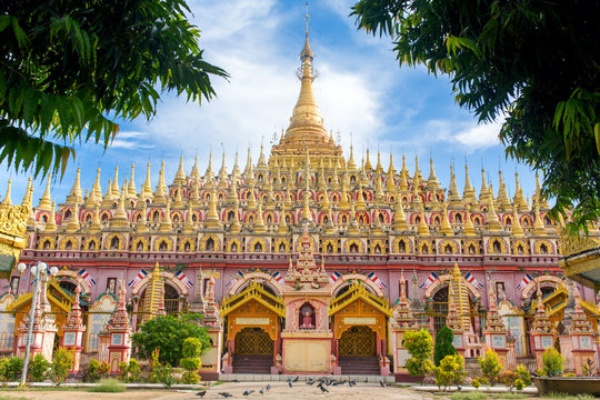 Beautiful Buddhist Pagoda, Thanboddhay Phaya in Monywa, Myanmar