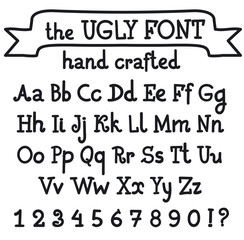  handcrafted ugly font