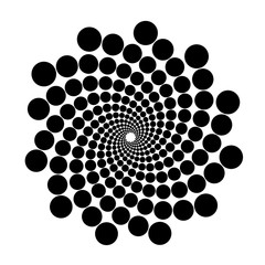 Swirl, vortex background. Rotating spiral. Circle, oval, point, ellipse, technical, geometry, geometric