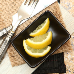 Lemon Slices at Table