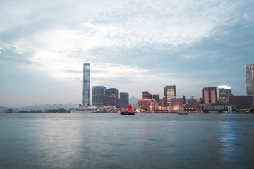 Fototapeta na wymiar Cityscape of the hong kong china.