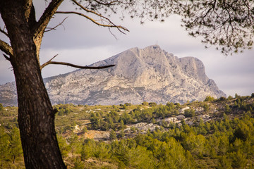 The Sainte-Victoire mountain, near Aix en Provence, which inspired the painter Paul Cezanne