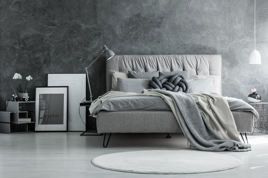 Loft Style Bedroom's Gray Design