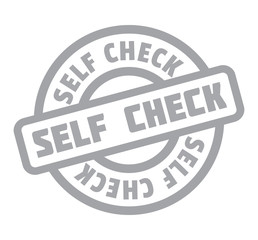 Self Check rubber stamp. Grunge design with dust scratches. Effects can be easily removed for a clean, crisp look. Color is easily changed.
