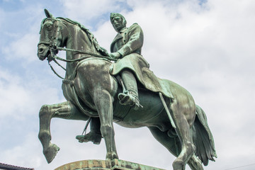 Obraz premium Christian X. Reiterstatue Sankt Annæ Plads in Kopenhagen