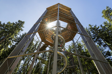 Treetop Walkway (czech: stezka korunami stromu) in Lipno nad Vltavou, South Bohemia, Czech Republic