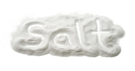 Salt written on spilled salt.  