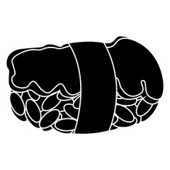 Isolated sushi silhouette
