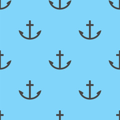 Vintage retro anchor seamless pattern vector sign sea ocean graphic element nautical anchorage symbol illustration
