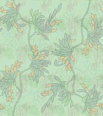 Aster flower green with scribble