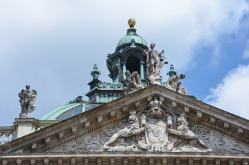 Fototapeta na wymiar The Justizpalast Munich, Palace of Justice, Germany