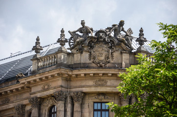 Statue at the top of the building, Germany