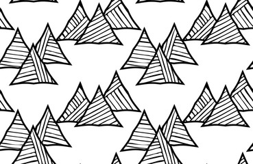 Black striped triangles diagonal pattern