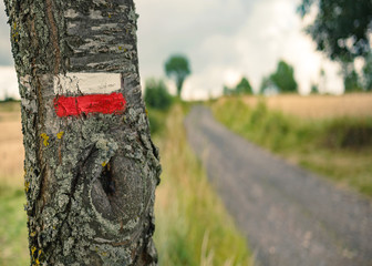 Fototapeta premium Wanderwegmarkierung