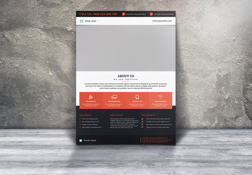 Flyer Layout with 3 Color Options 1