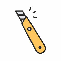 Stationery knife icon