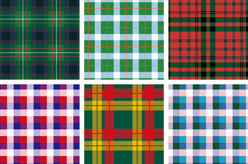 Cute colorful check pattern vector for swatch