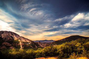 Fototapeta na wymiar Amazing mountain landscape in the Crimea.