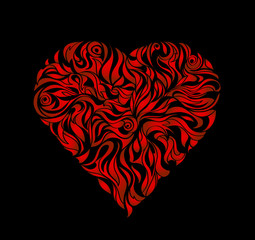 Fototapeta premium heart love card icon vector illustration