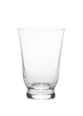 Empty glass isolated on a white